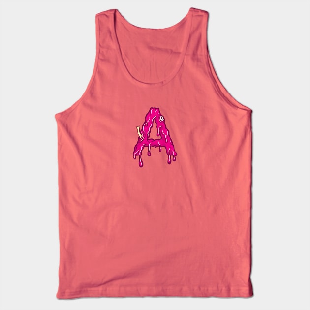 A Letter Melted Zombie Tank Top by yogisnanda